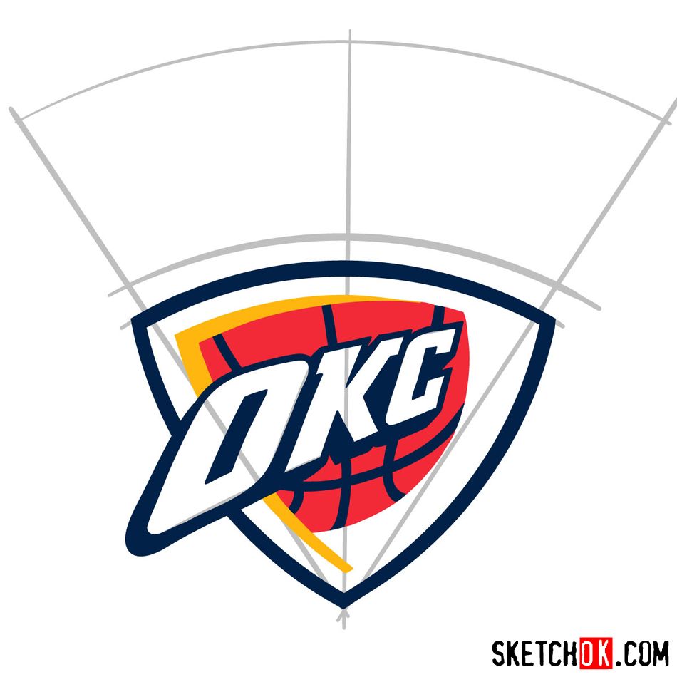 How to draw The Oklahoma City Thunder logo - step 07