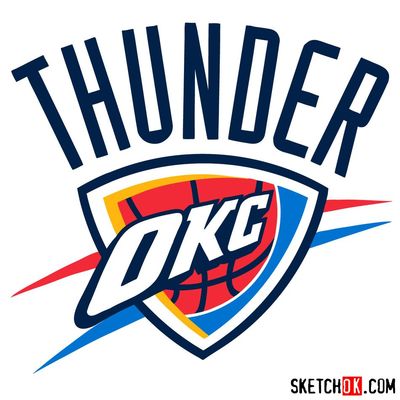 How to draw The Oklahoma City Thunder logo