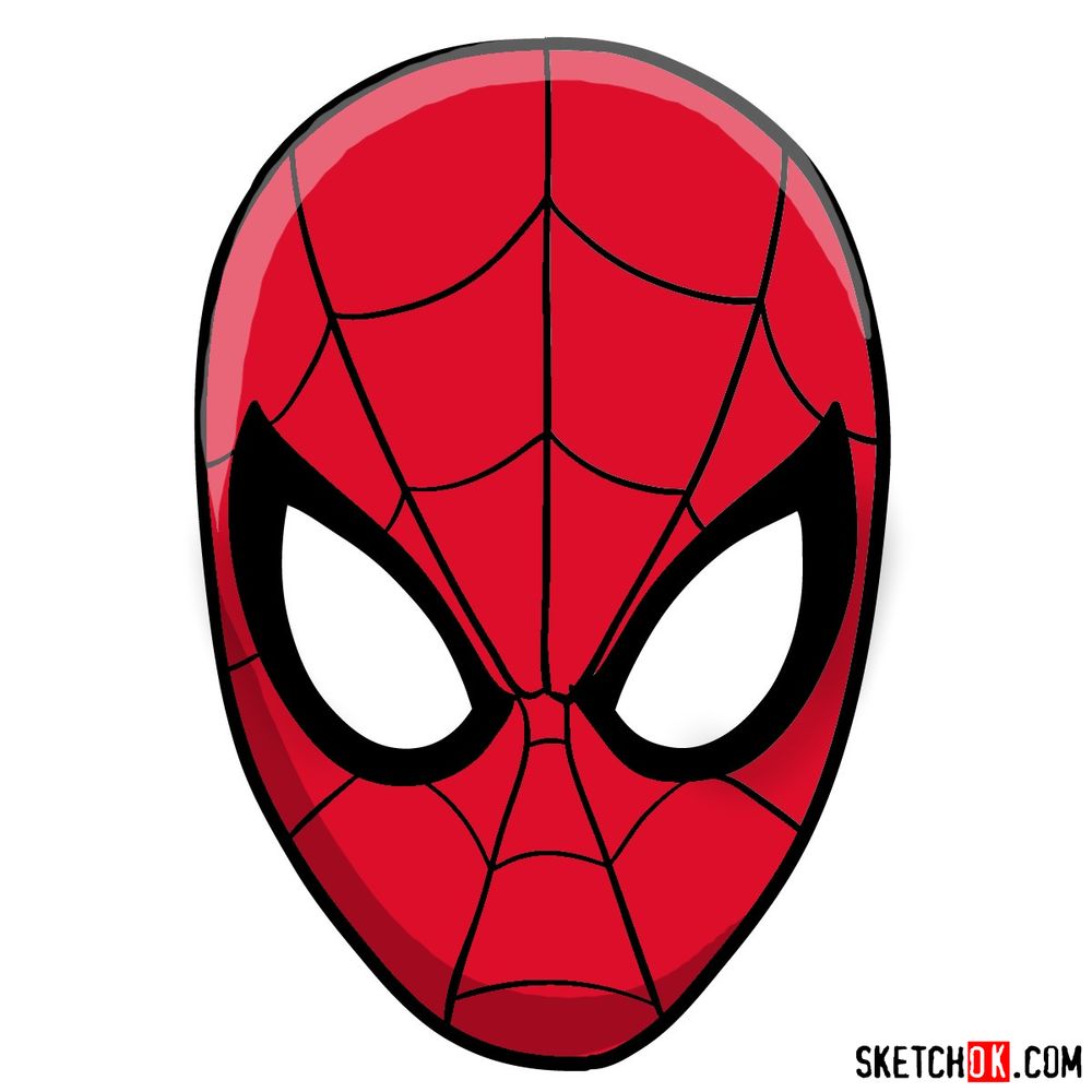 How To Draw Spiderman Face Skellington Drawing Tutorial