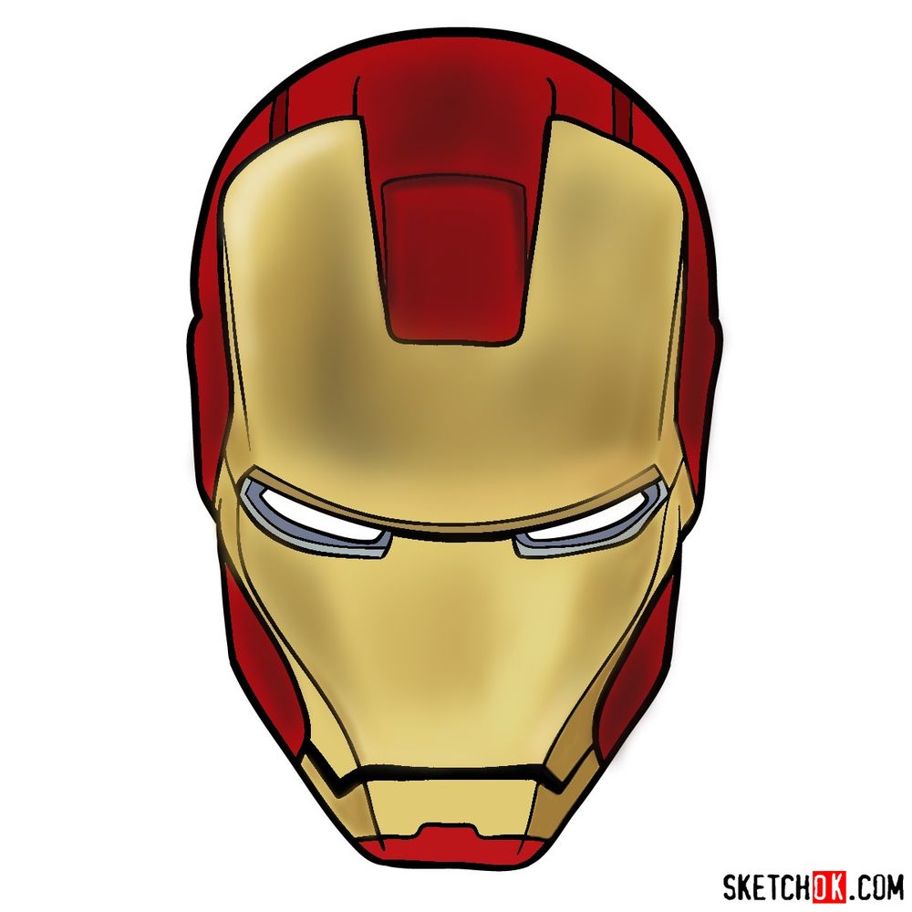 Iron Man Helmet Drawing