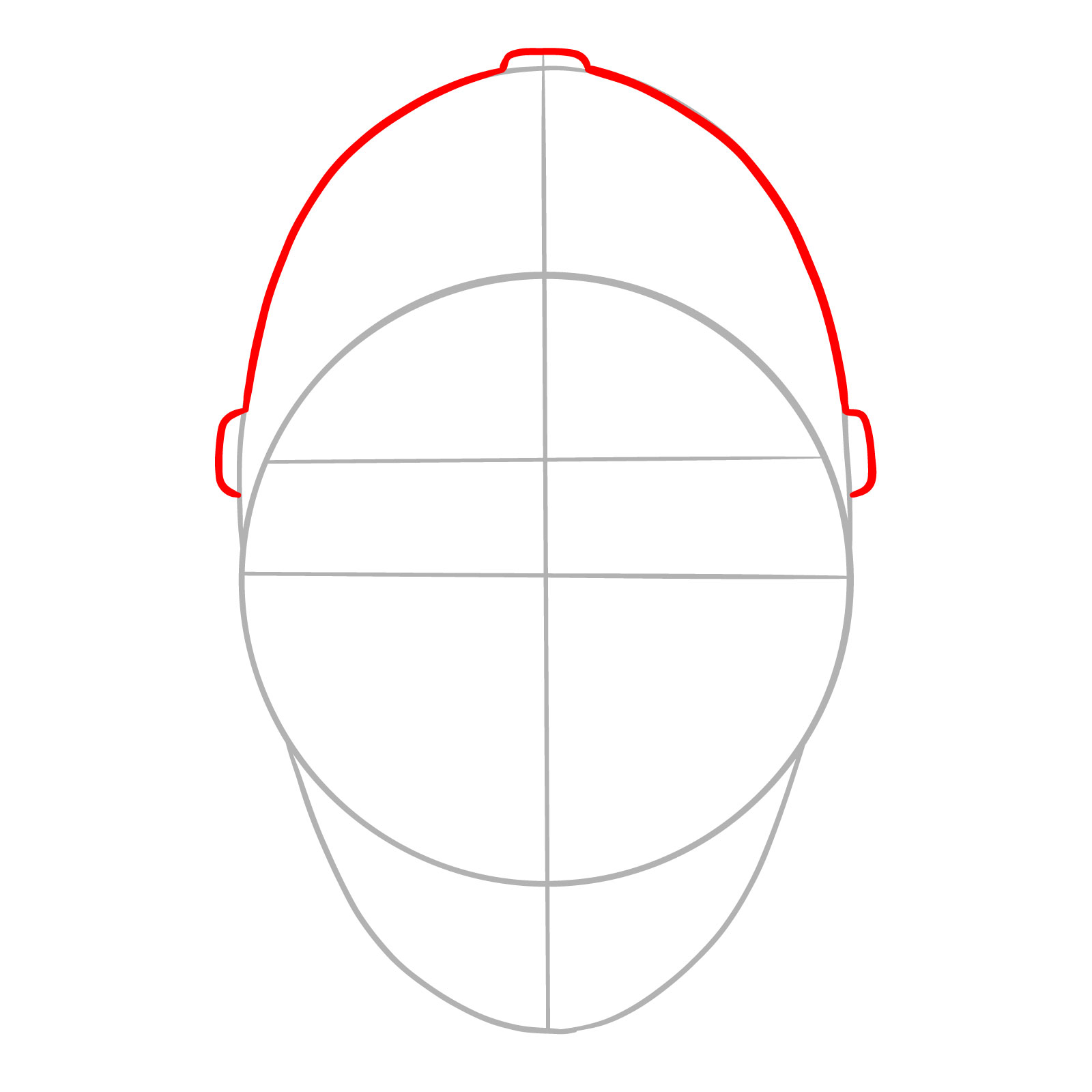 How to Draw a Vintage Hockey Goalie Mask - step 03