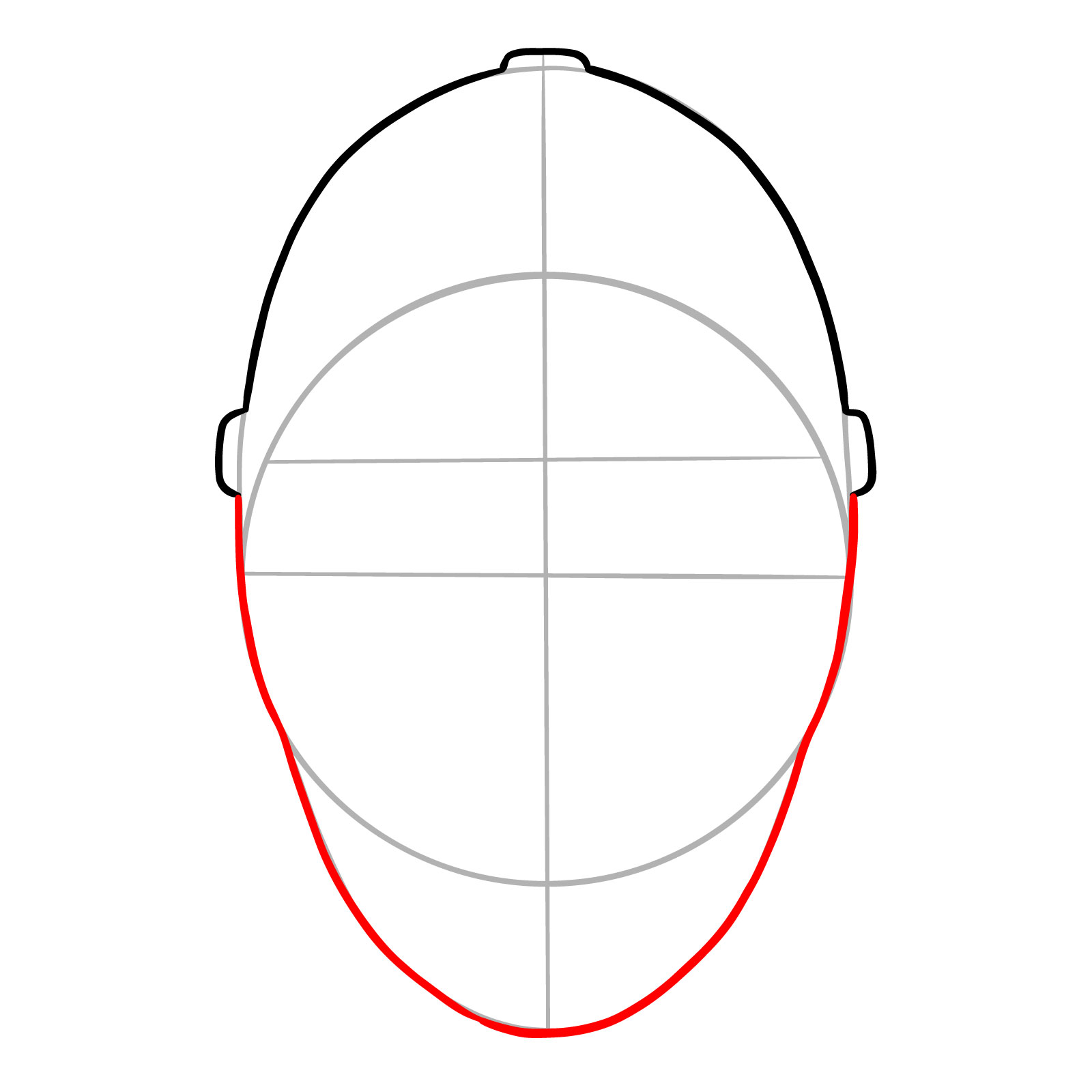 How to Draw a Vintage Hockey Goalie Mask - step 04