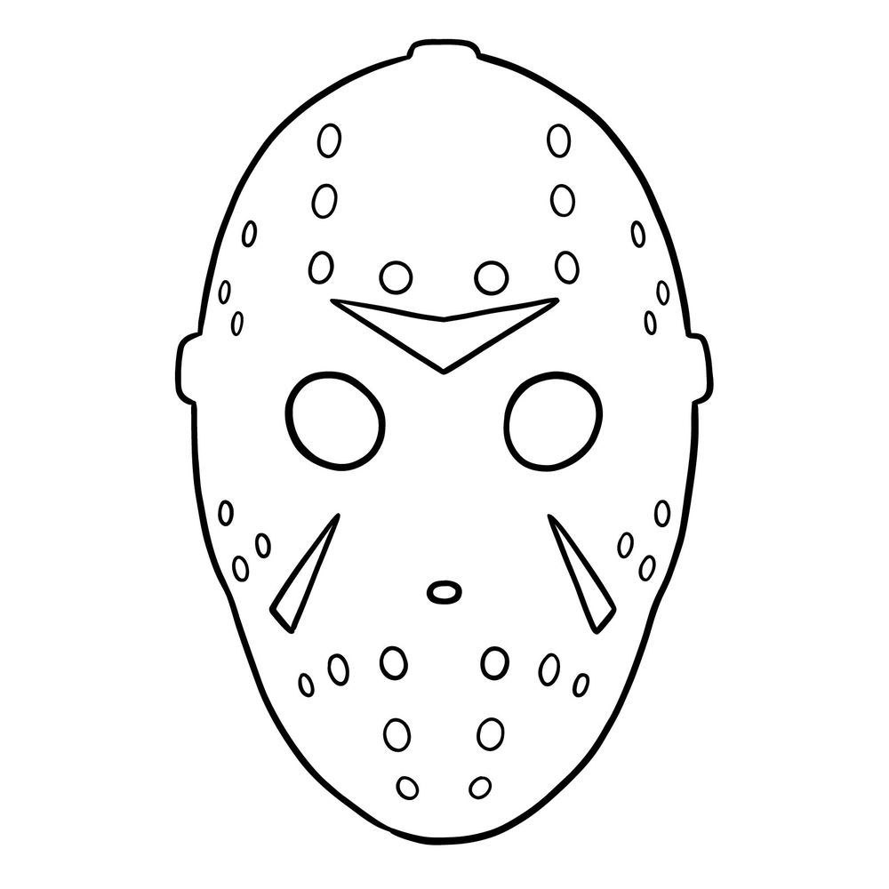 How to Draw a Vintage Hockey Goalie Mask