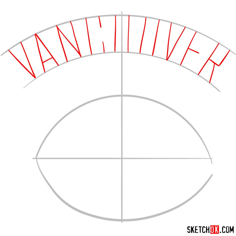 How to draw The Vancouver Canucks logo - step 02