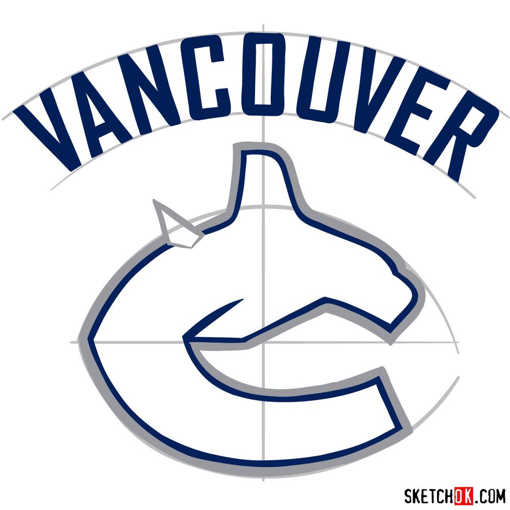 How to draw The Vancouver Canucks logo - step 10