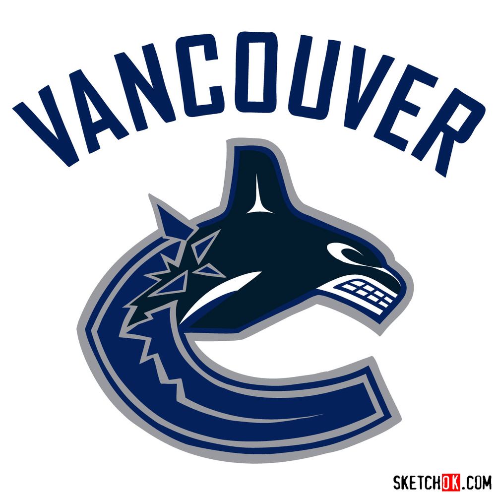 How to draw The Vancouver Canucks logo