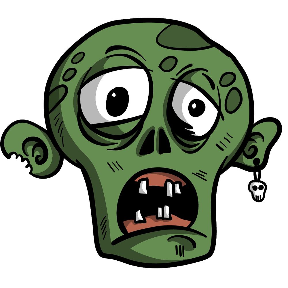 How to draw a Zombie head