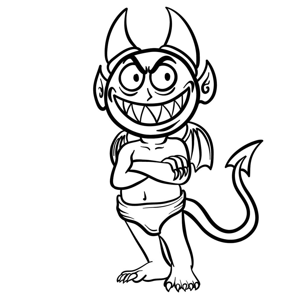 How to draw a Cartoon Devil