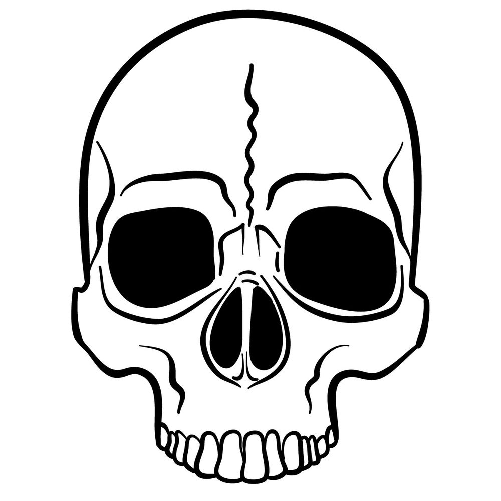 Skull Art Vector Skeleton Head Sketch Stock Vector Royalty Free  1489679324  Shutterstock