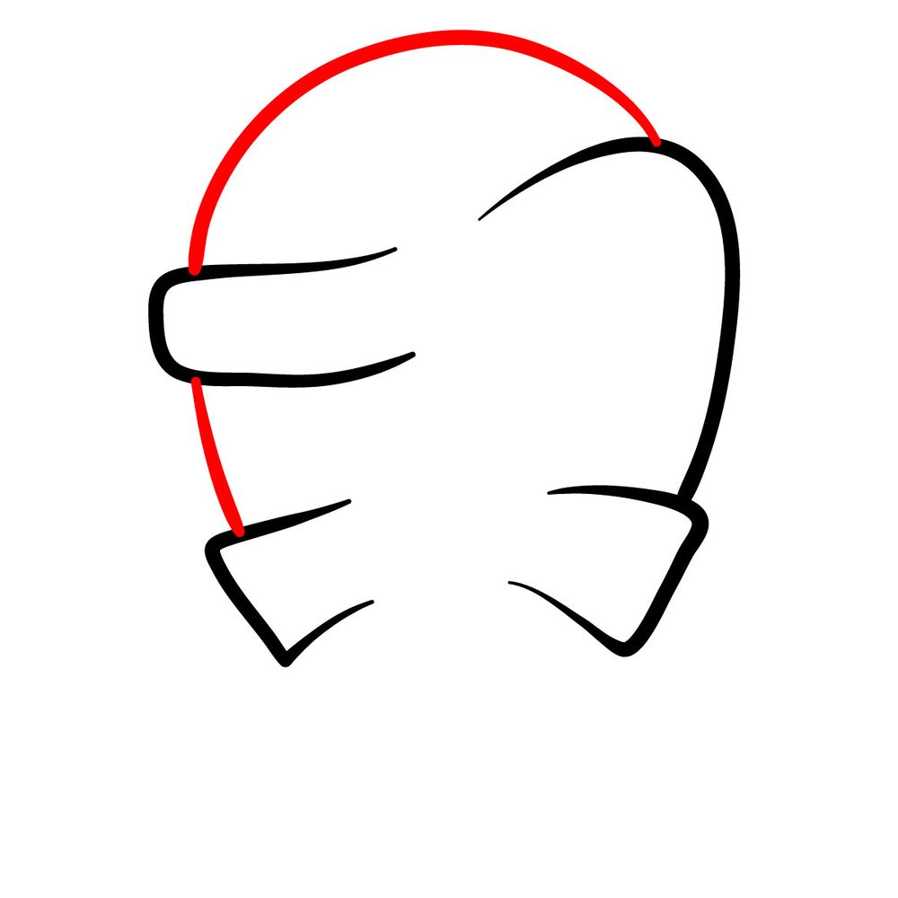 How to draw a Cartoon Skull - step 03