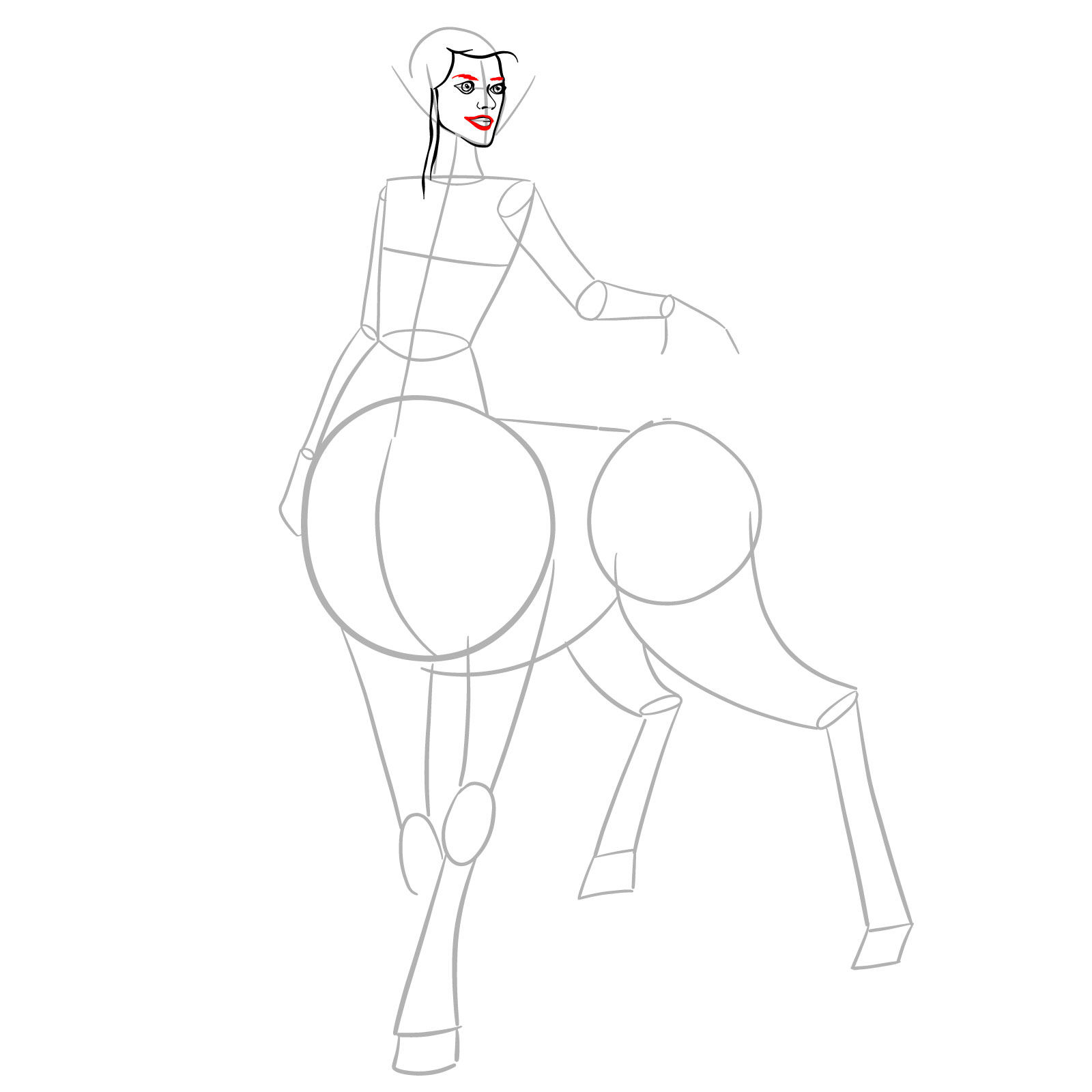 How to draw a Female Centaur - step 11