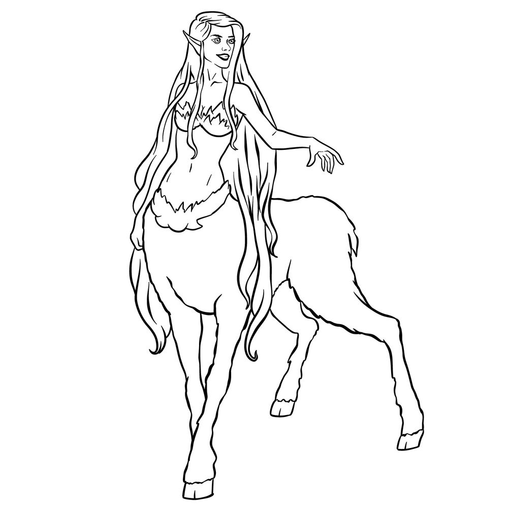 How to draw a Female Centaur
