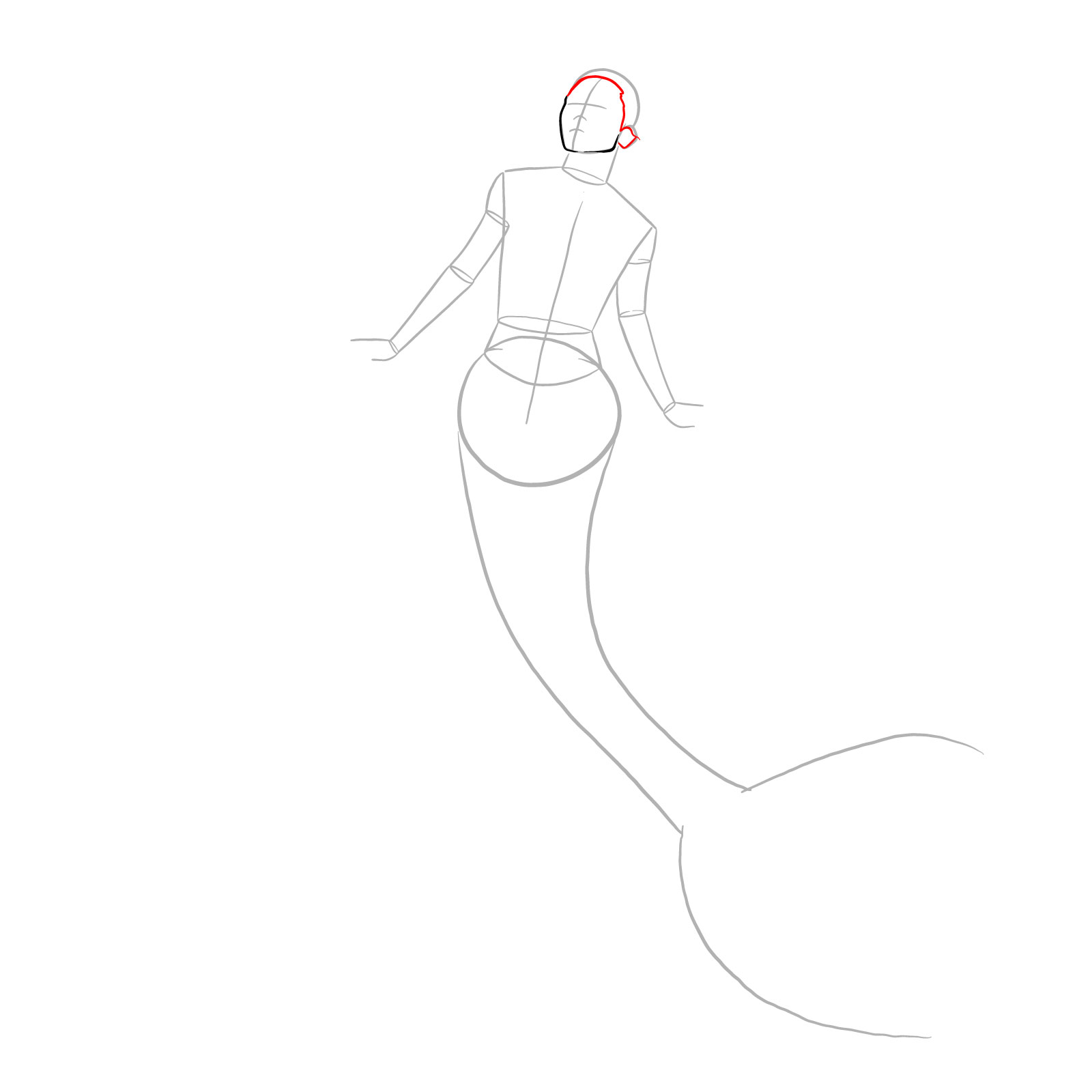 How to draw a Mermaid - step 05