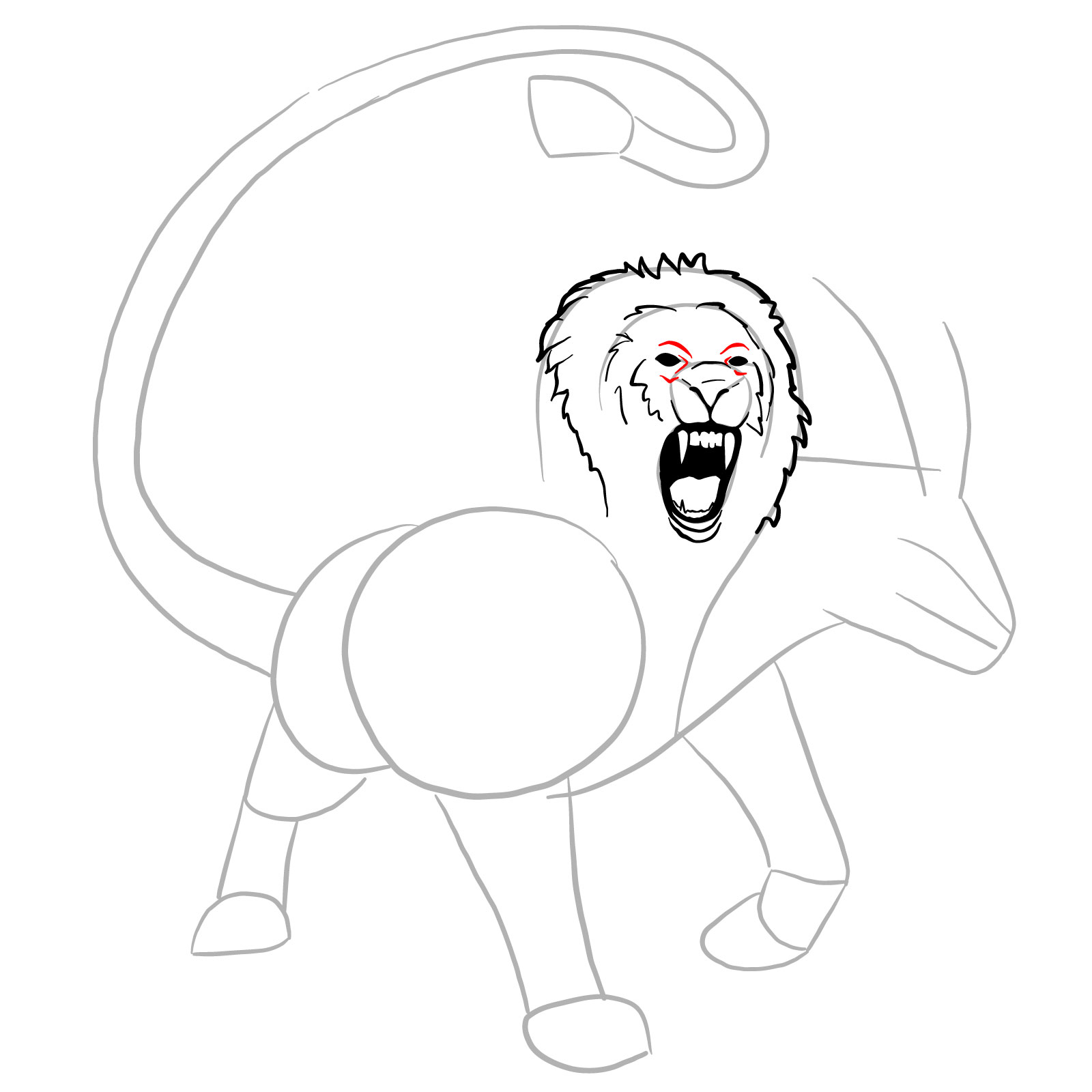 How to draw a Chimera - step 12