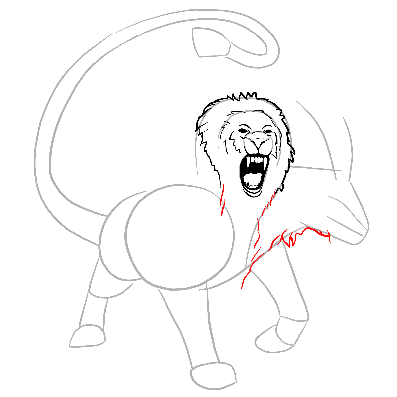 How to draw a Chimera - step 13