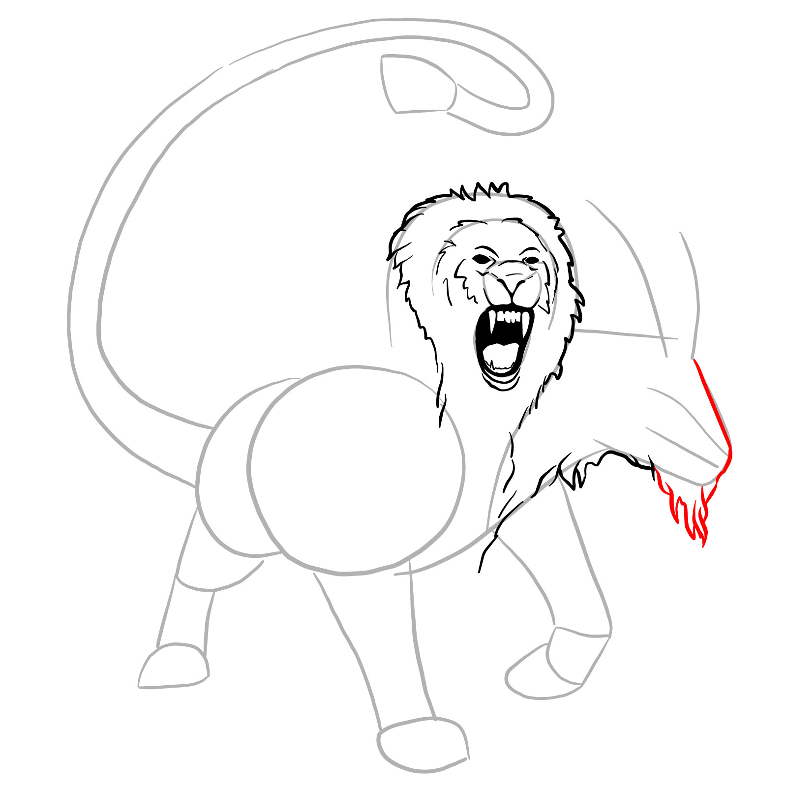 How to draw a Chimera - step 14