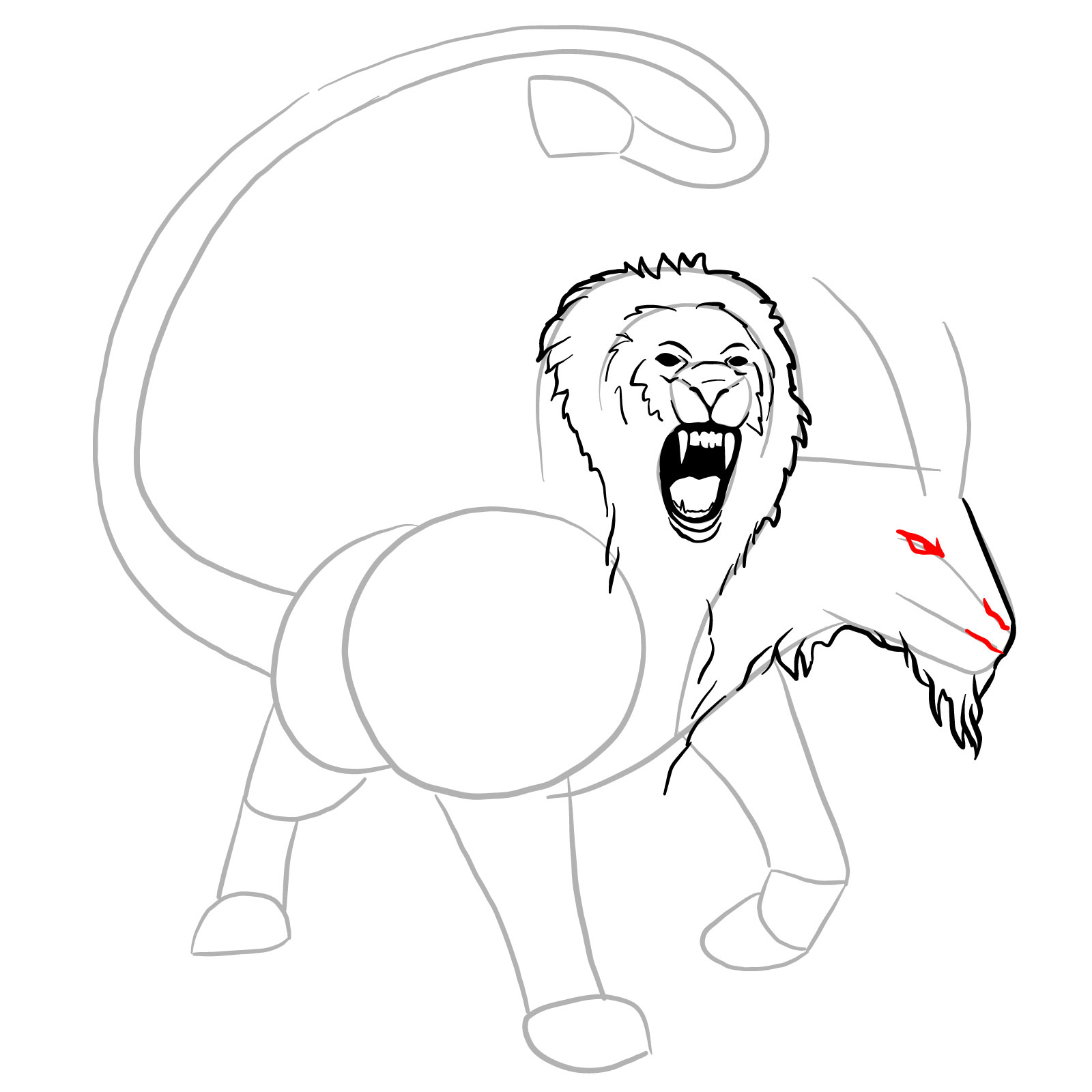 How to draw a Chimera - step 15