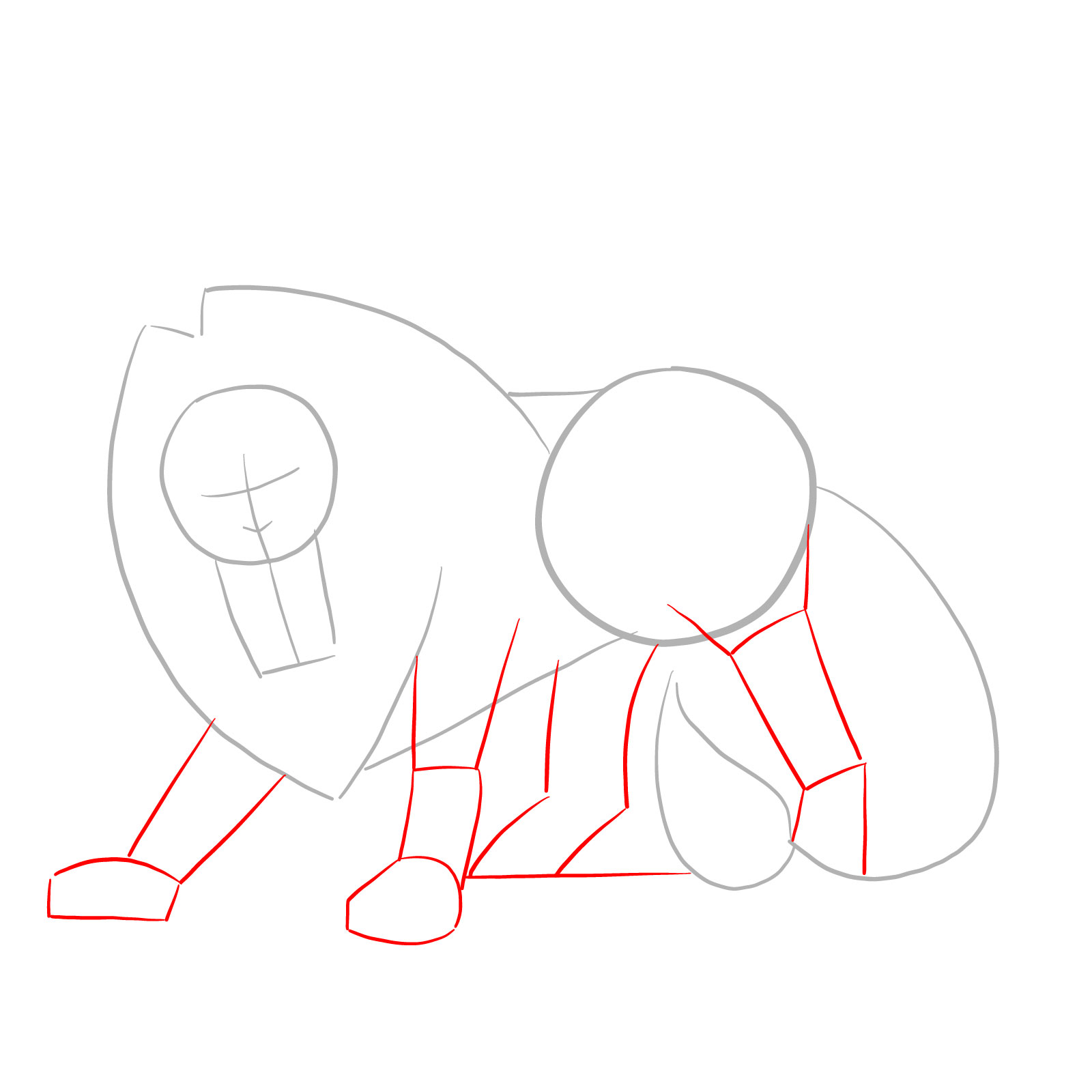How to draw a Manticore - step 03