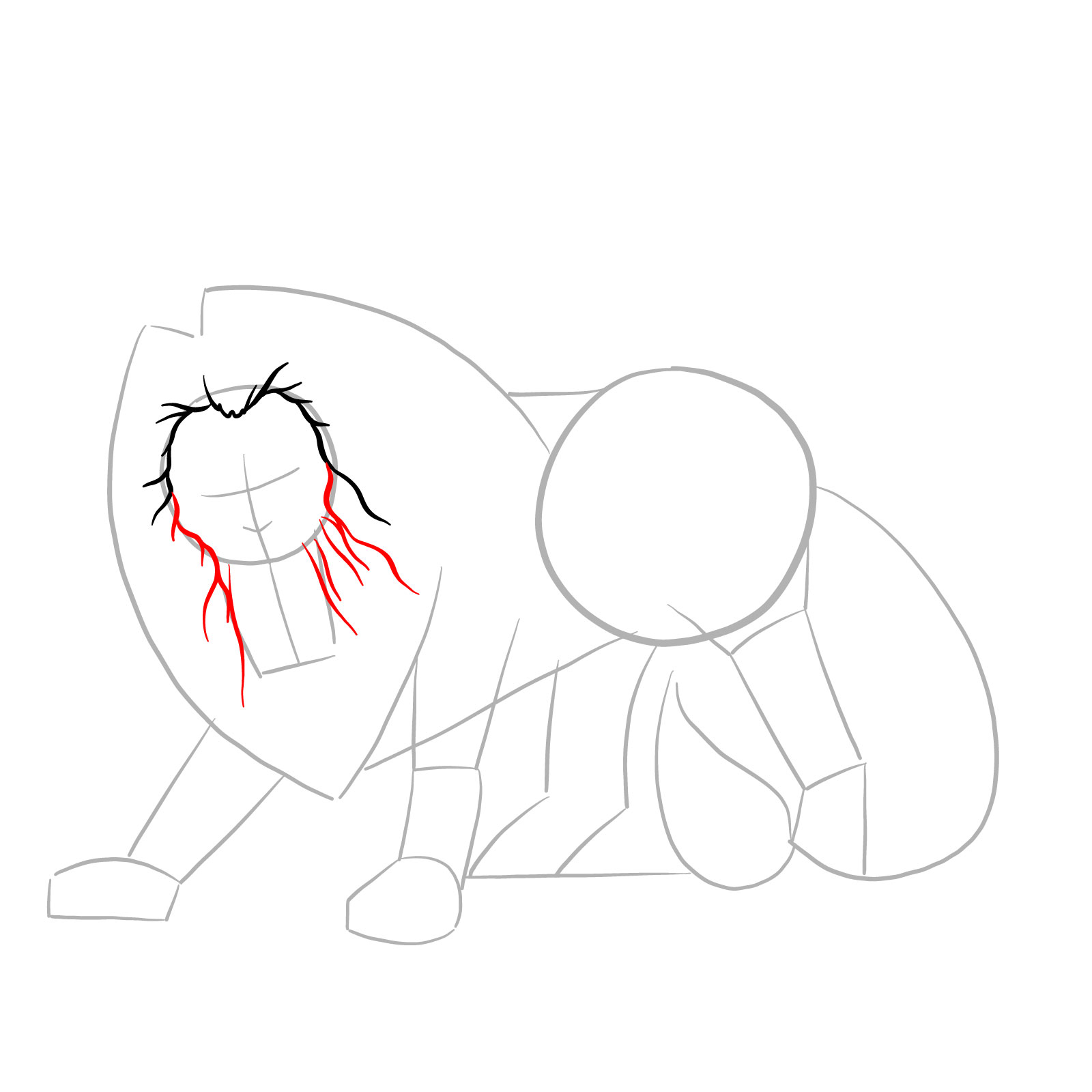 How to draw a Manticore - step 06