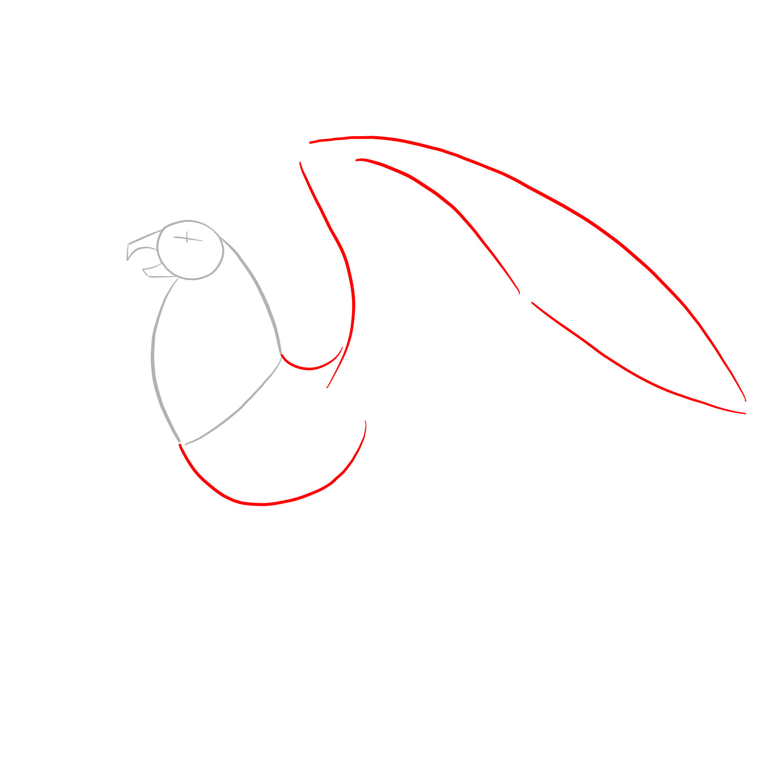 How to draw a Gryphon - step 02