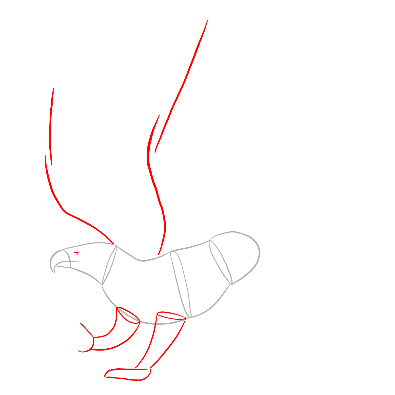 How to draw a Hippogryph - step 02