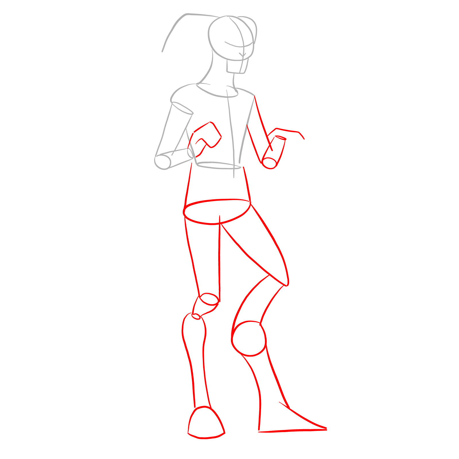 How to draw a Faun - step 03