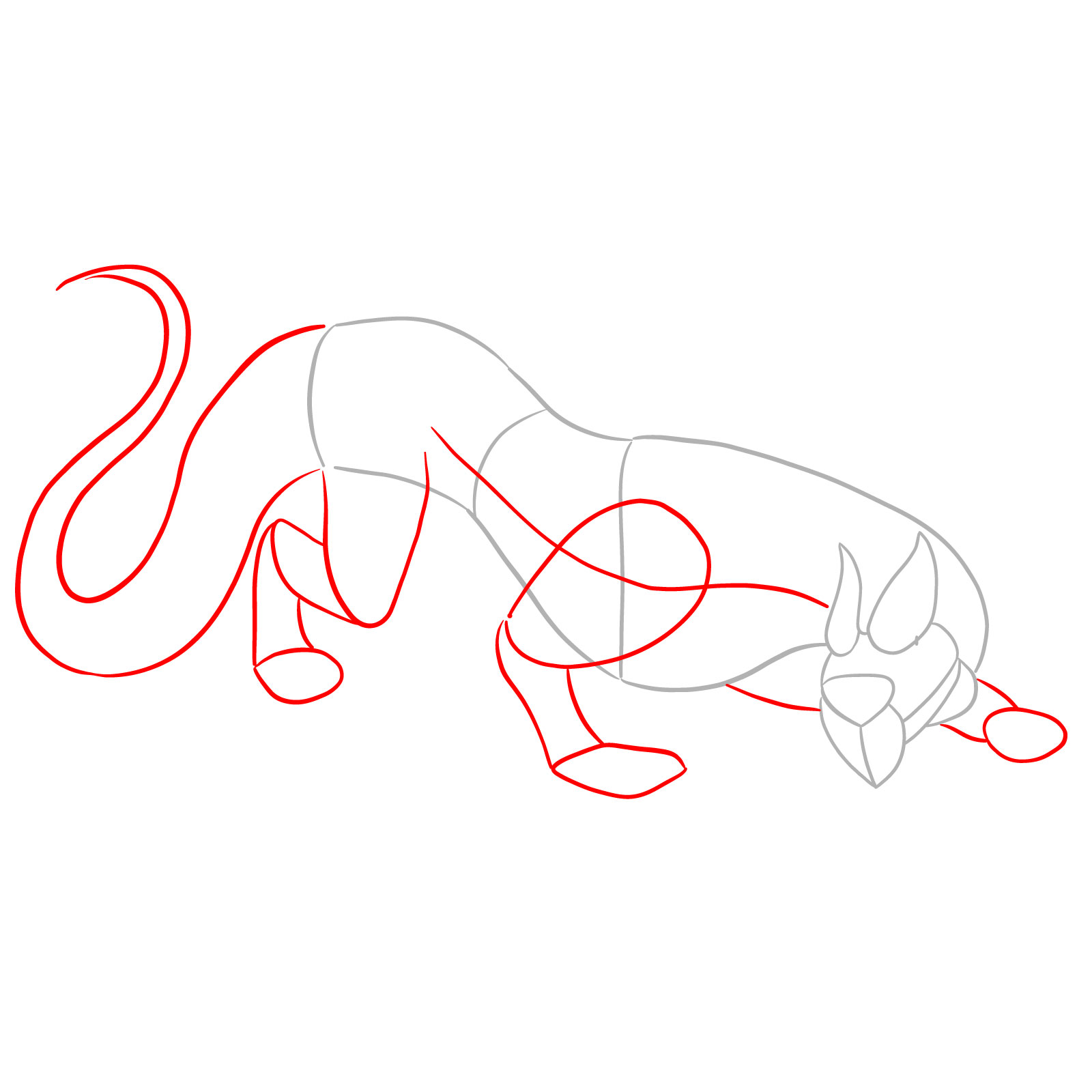 How to draw a Drake Dragon - step 03