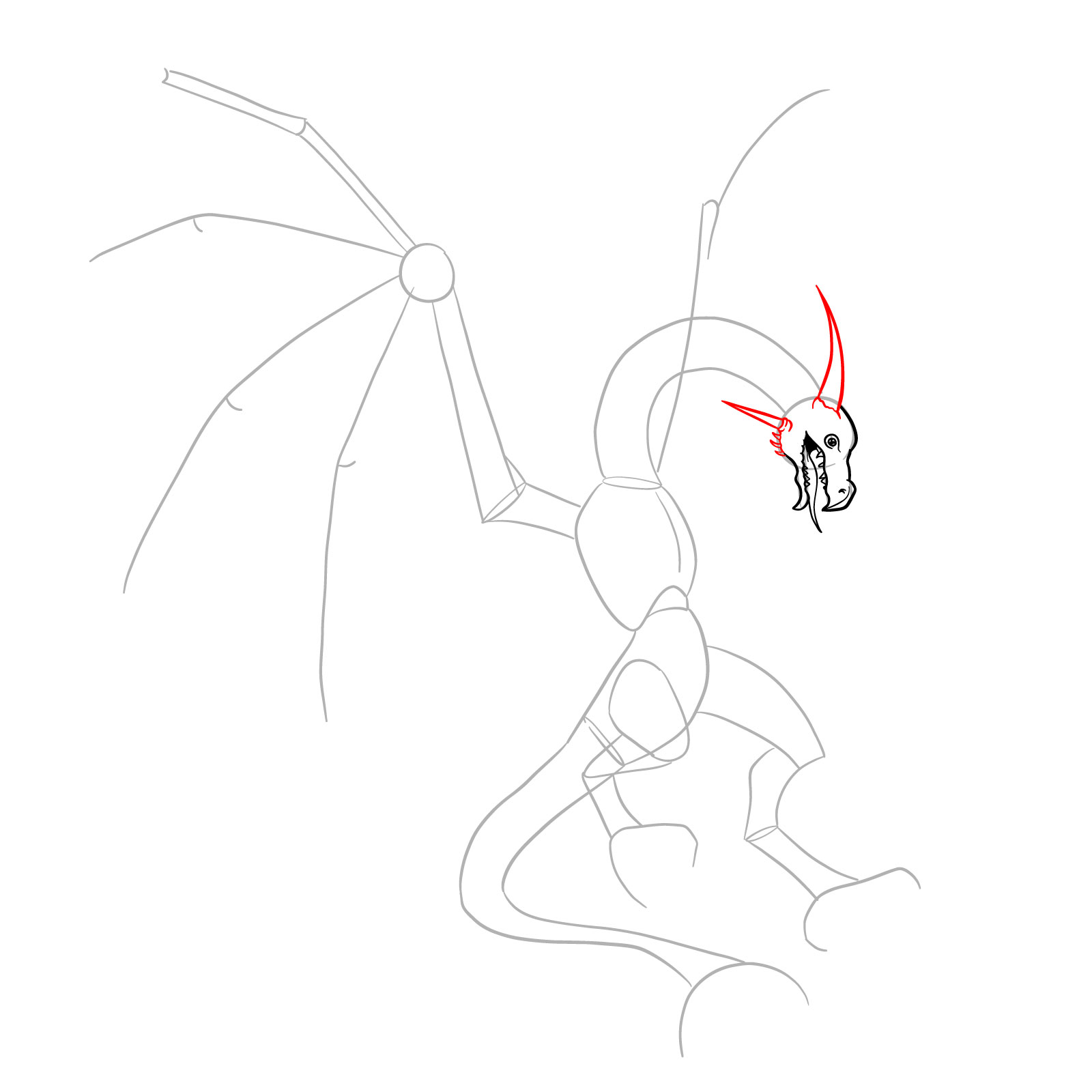 How to draw a Wyvern Sketchok easy drawing guides