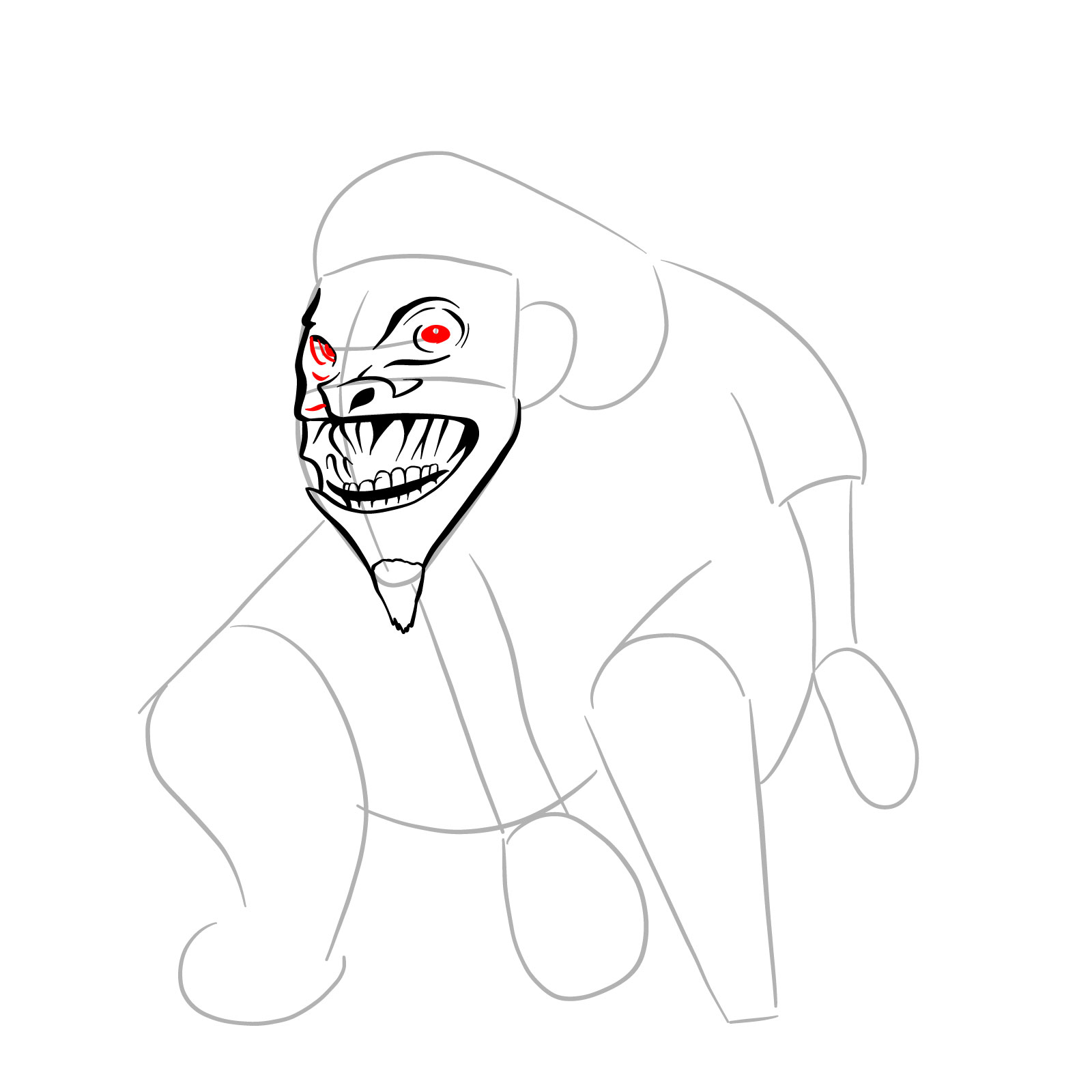How to draw a Boggart - step 11