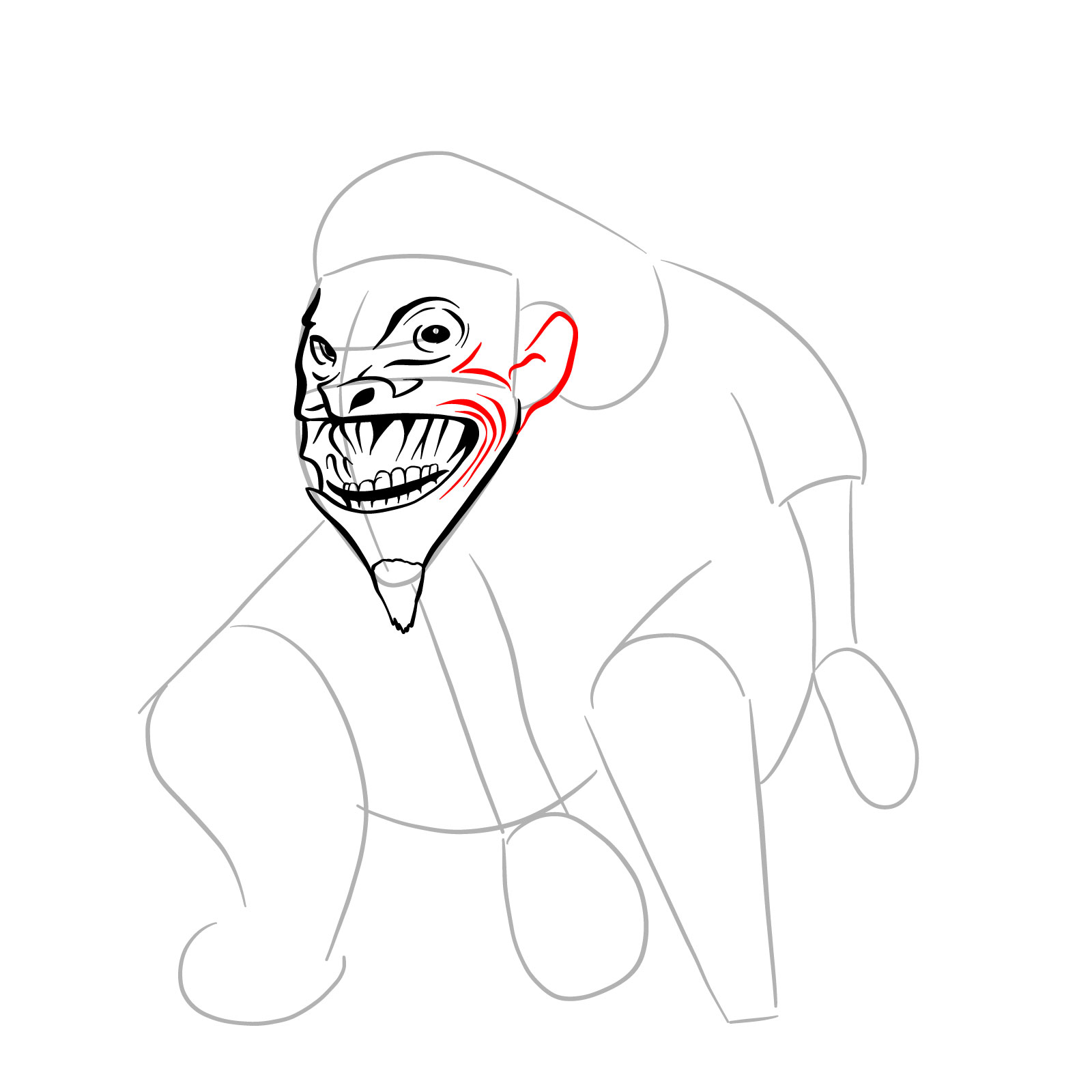 How to draw a Boggart - step 12