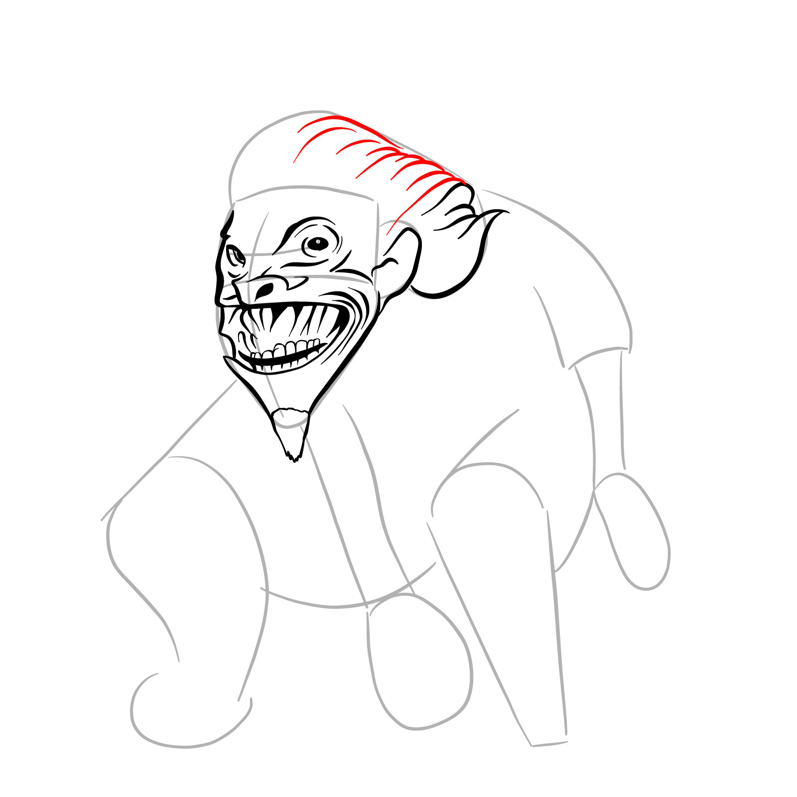 How to draw a Boggart - step 14