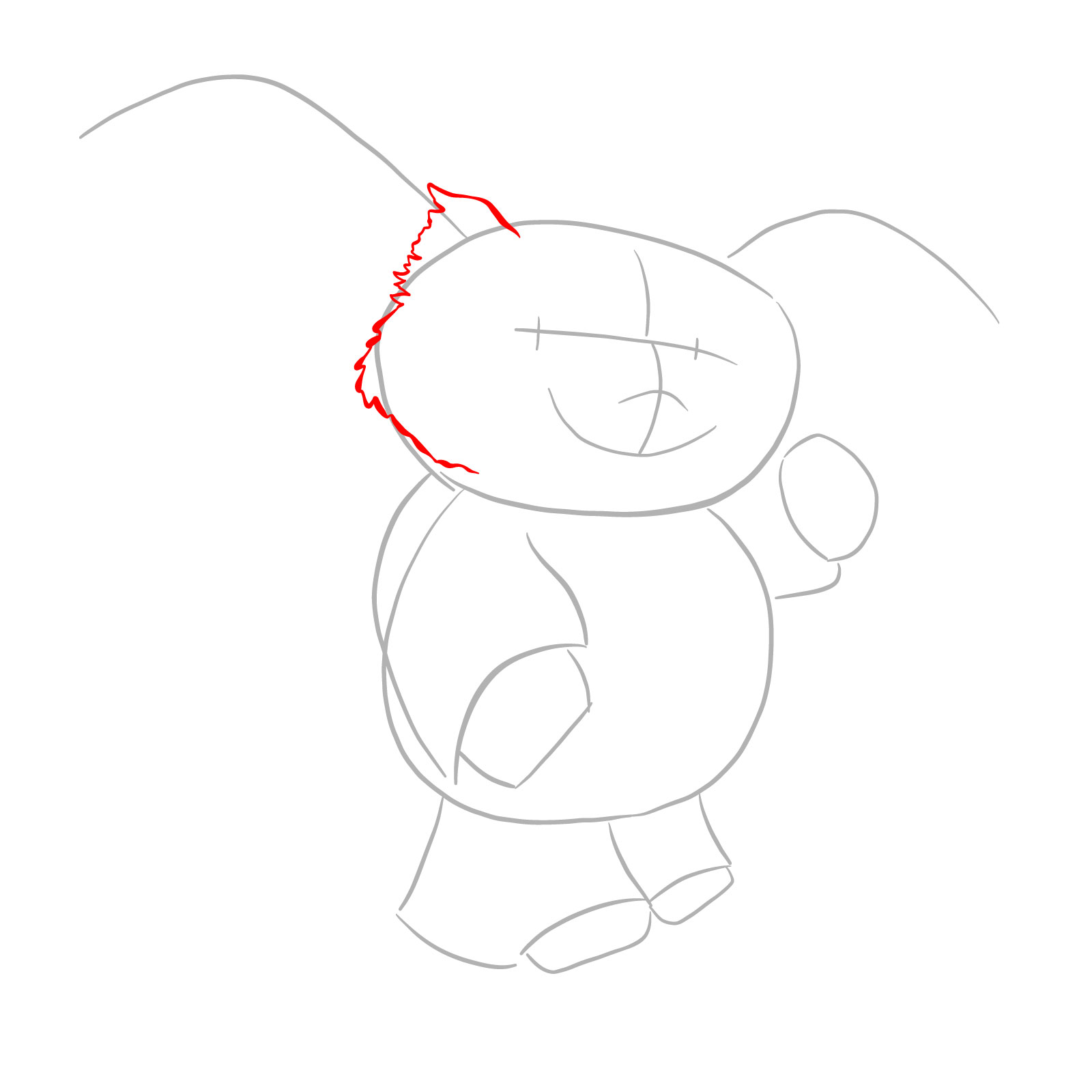 How to draw a Gremlin - step 04