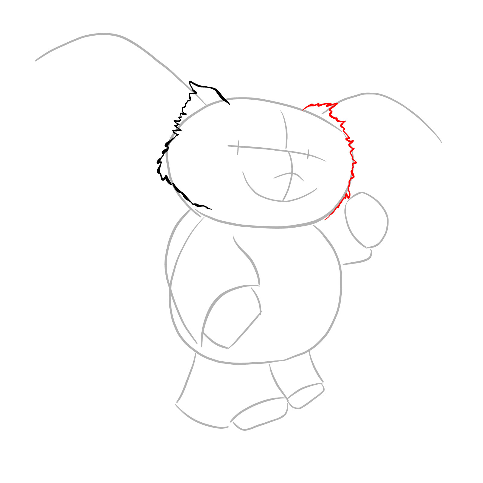 How to draw a Gremlin - step 05