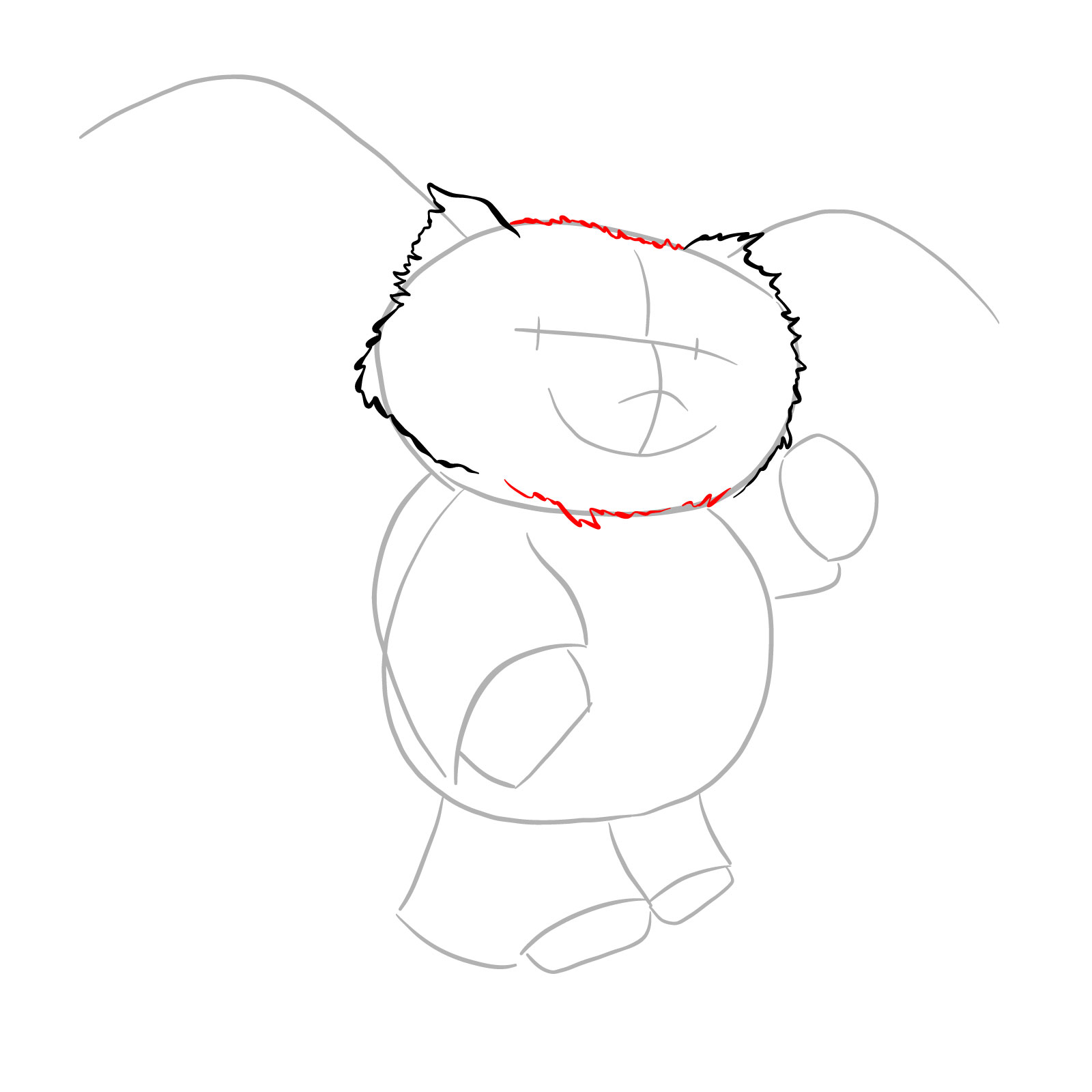 How to draw a Gremlin - step 06