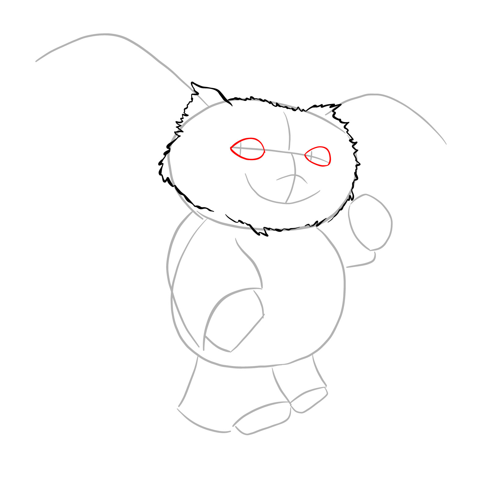 How to draw a Gremlin - step 07