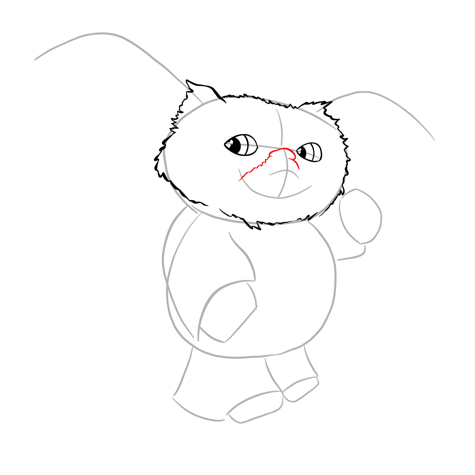 How to draw a Gremlin - step 09