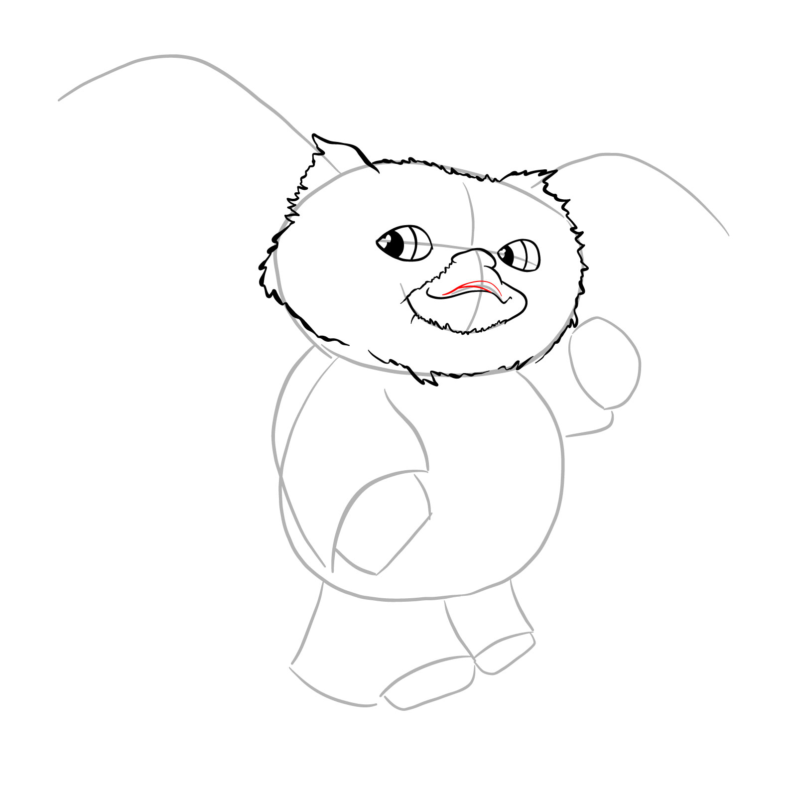 How to draw a Gremlin - step 12