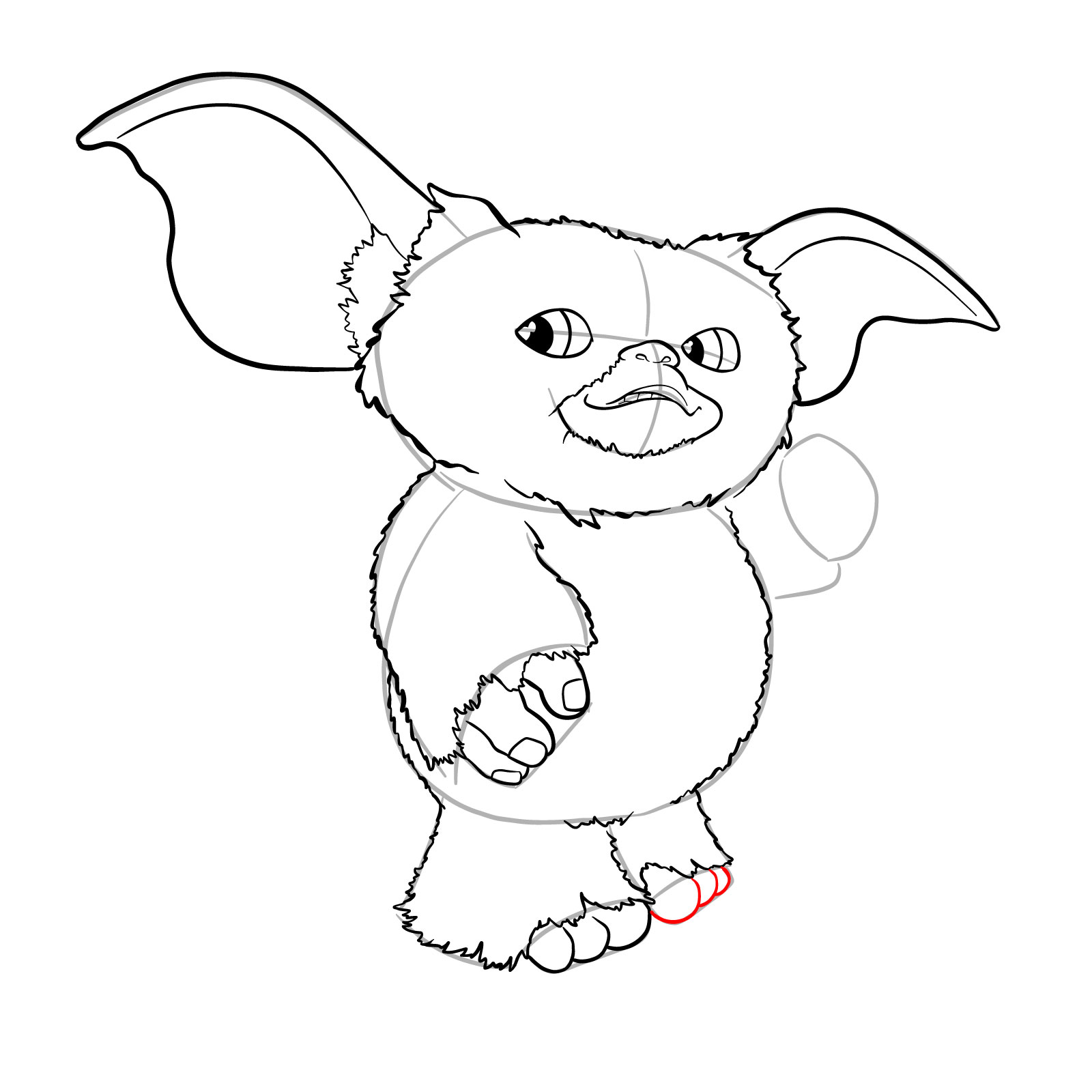 How to draw a Gremlin - step 24