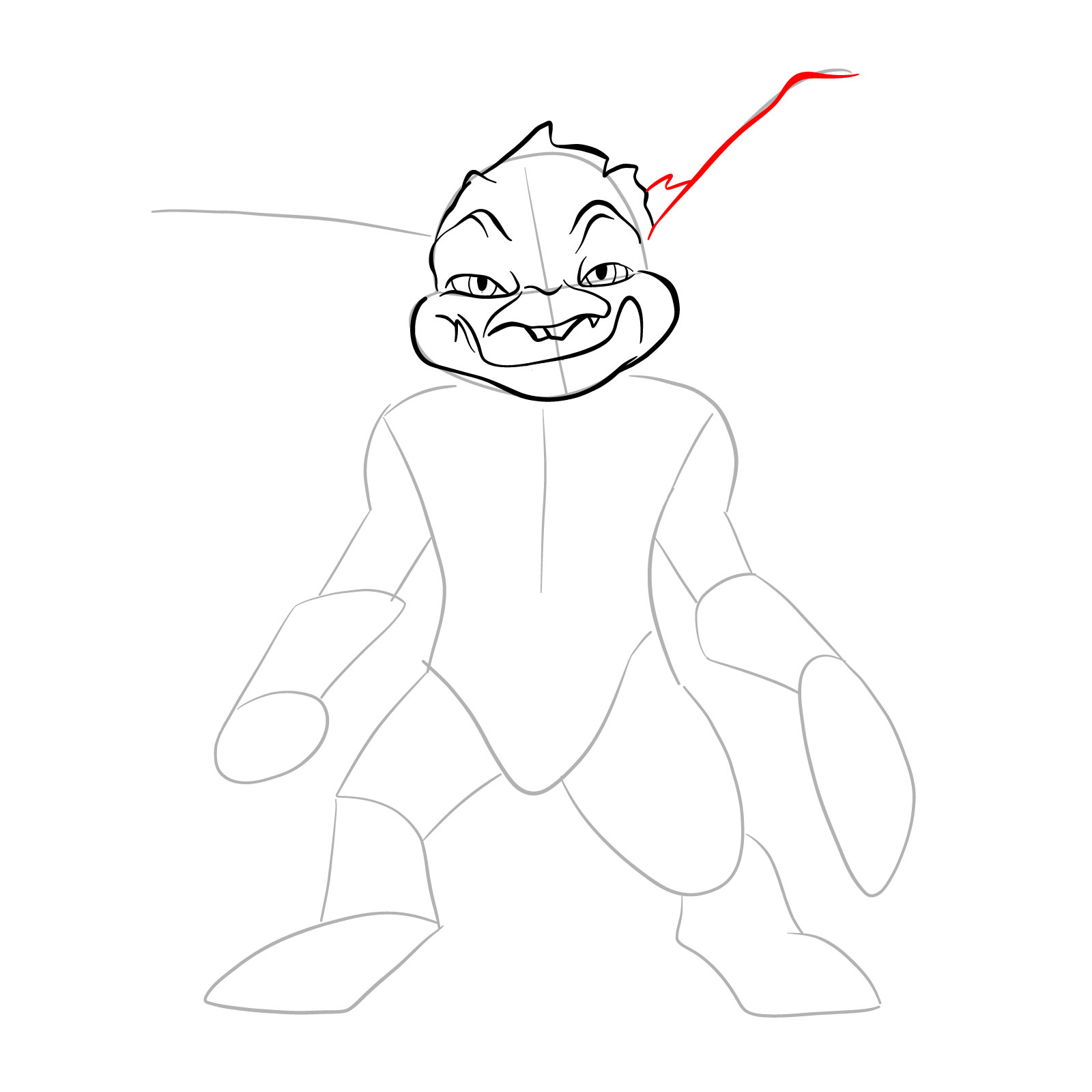 How to draw a Goblin - step 11