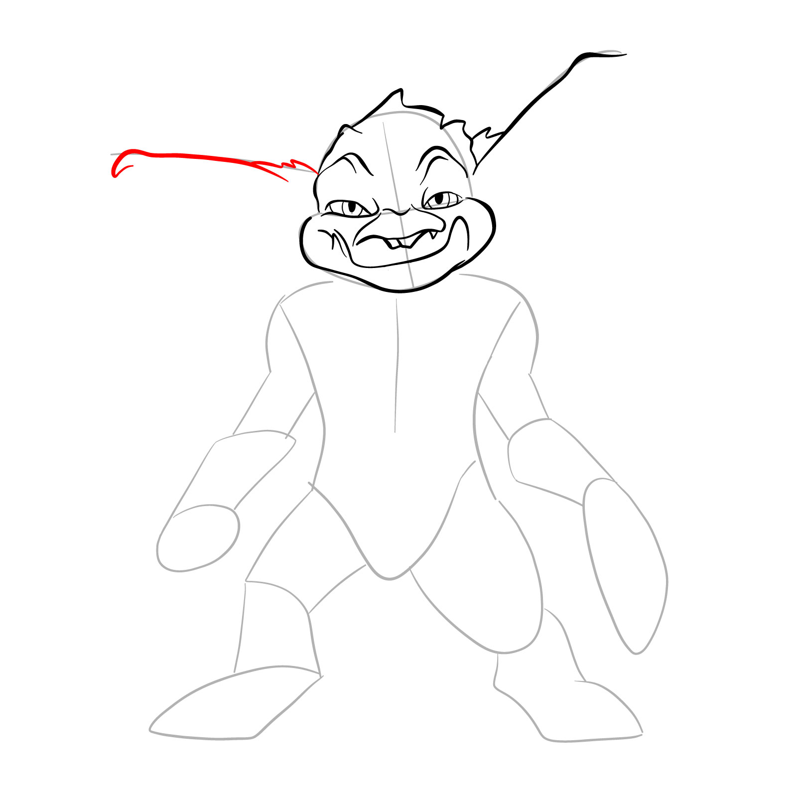 How to draw a Goblin - step 12