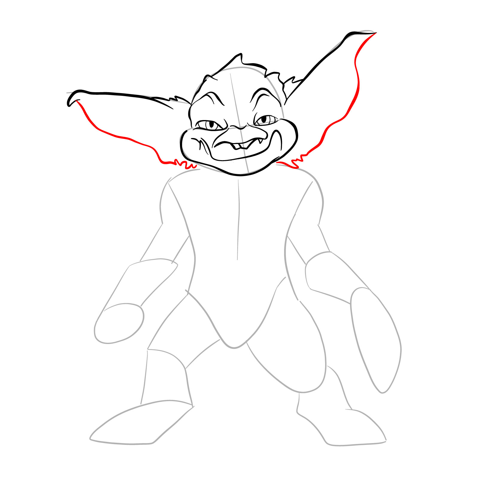 How to draw a Goblin - step 13