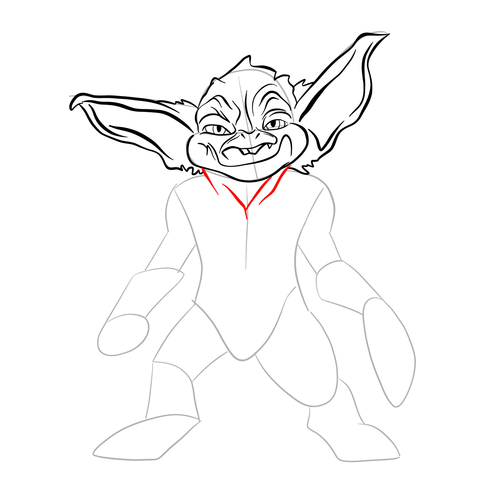 How to draw a Goblin - step 15