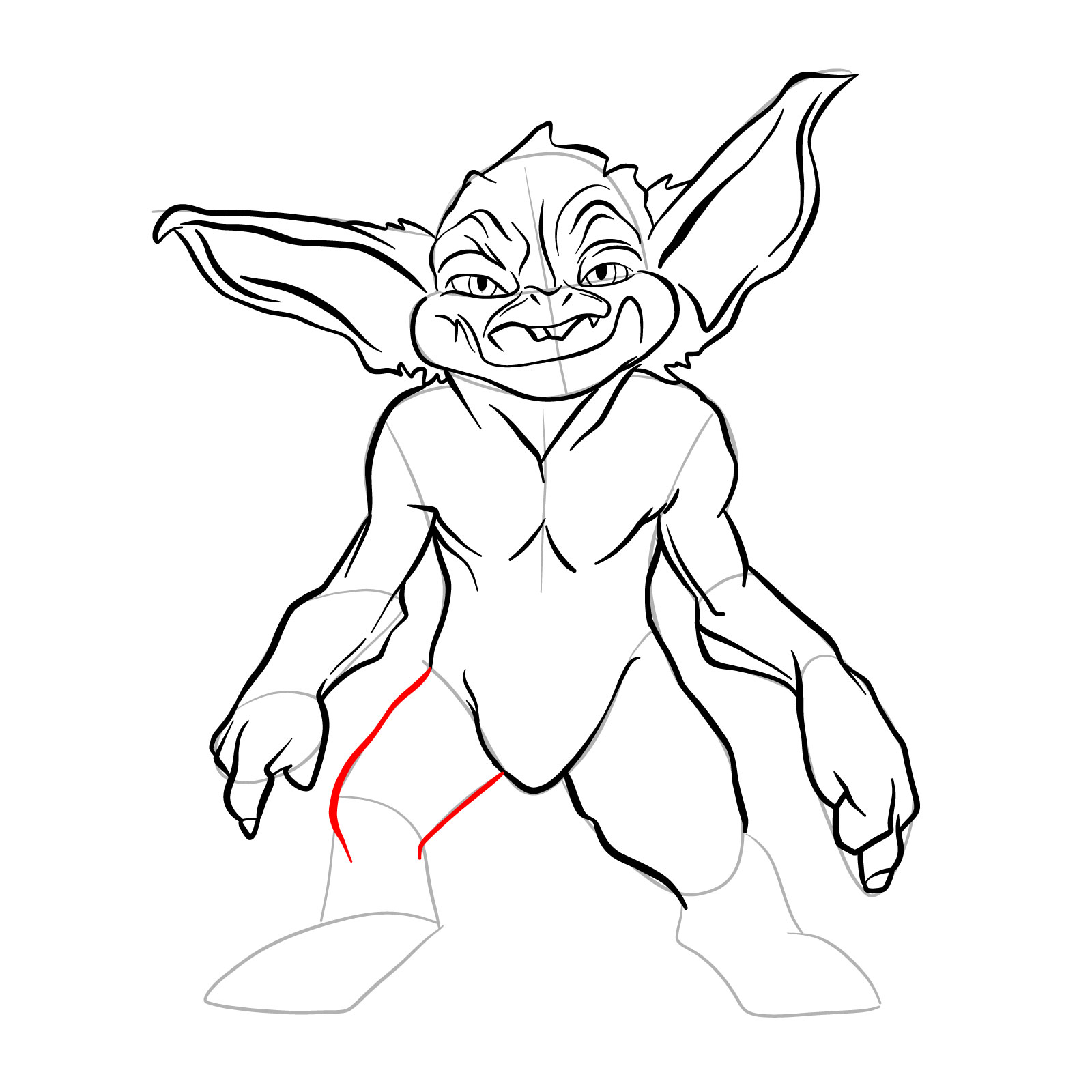 How to draw a Goblin - step 24