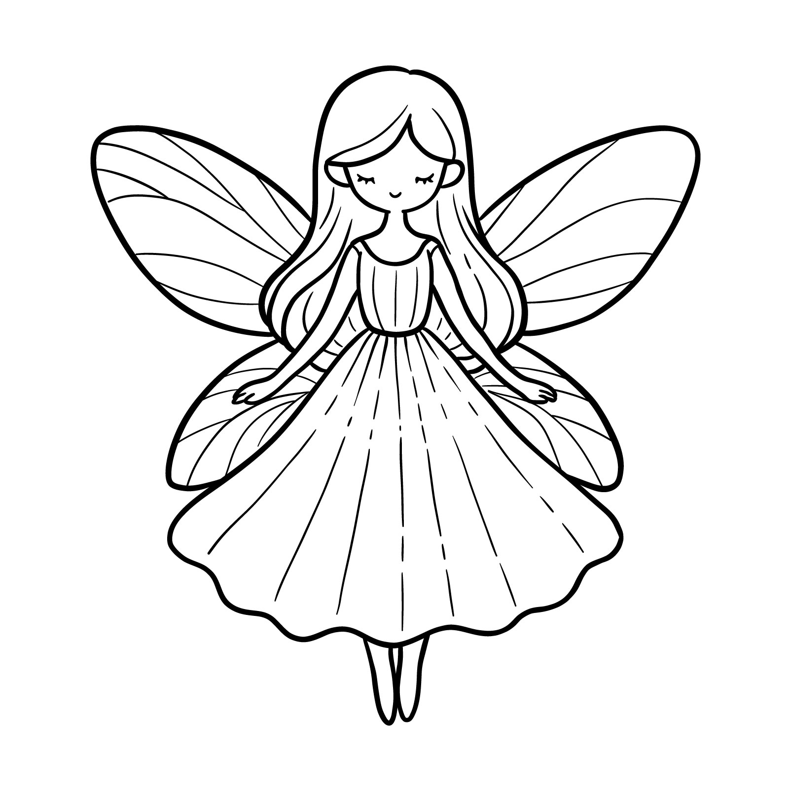The finished drawing of a cartoon fairy - the third guide on how to draw fairies