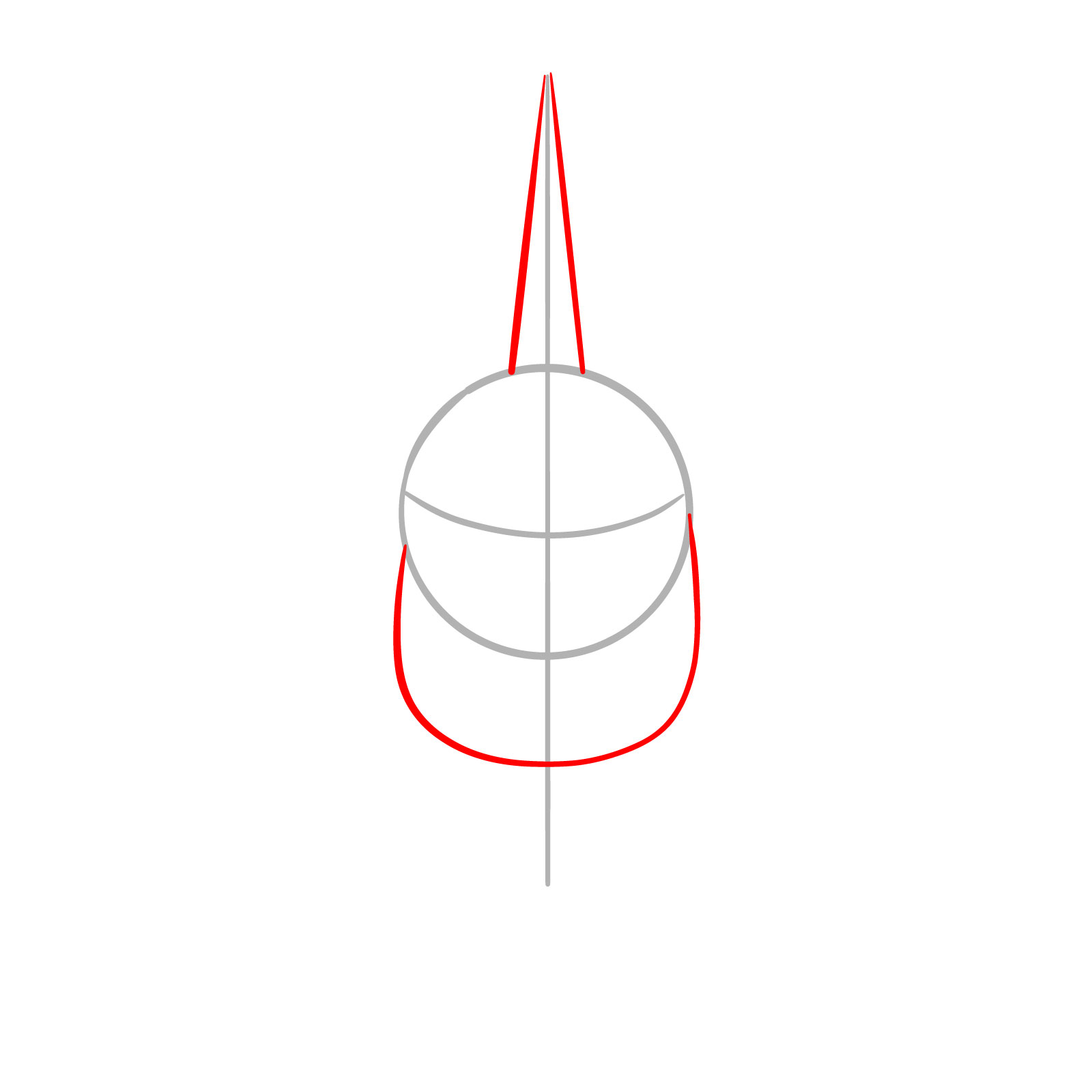How to Draw a Unicorn Head Front View - step 02
