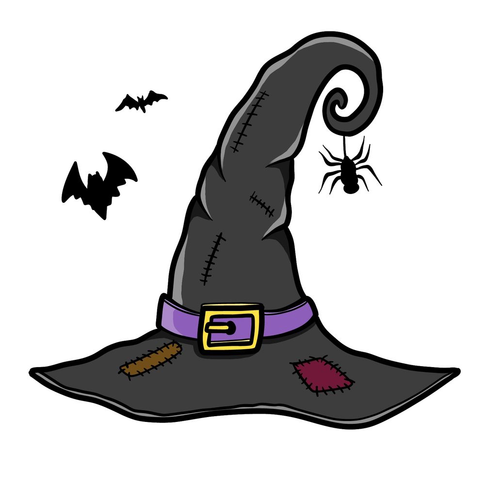 How to draw a Witch Hat
