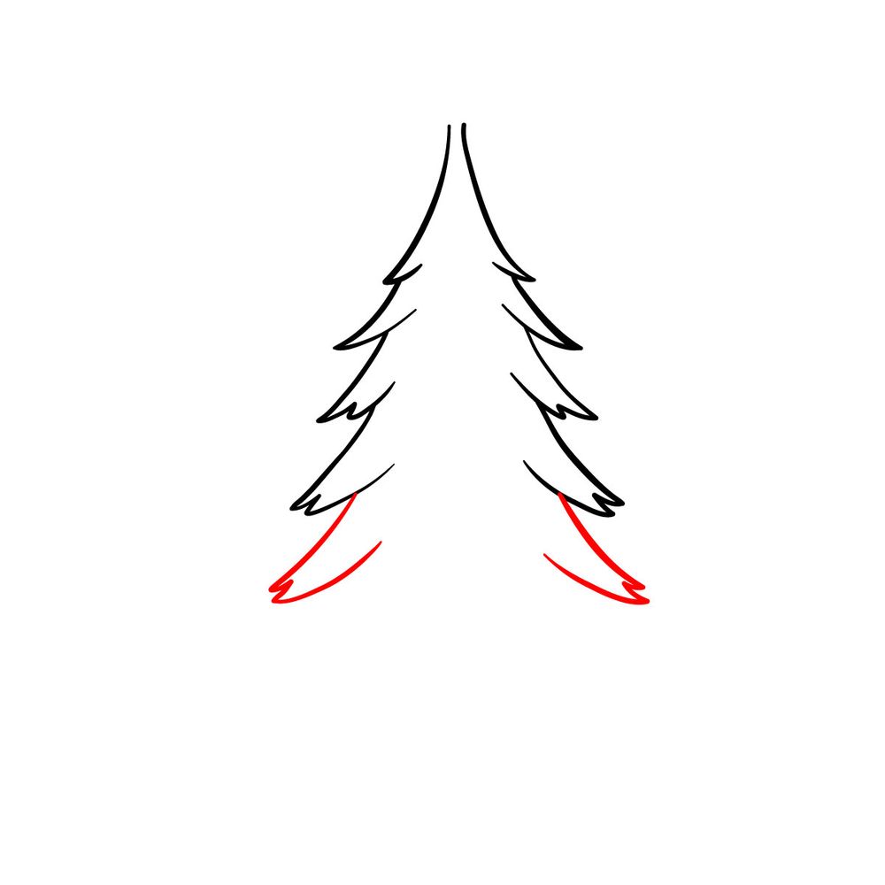 How to draw a Christmas Tree (easy) - step 05