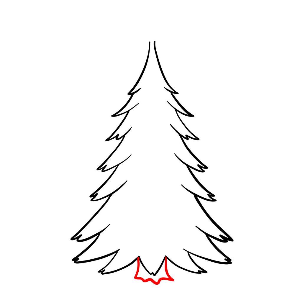How to draw a Christmas Tree (easy) - step 09