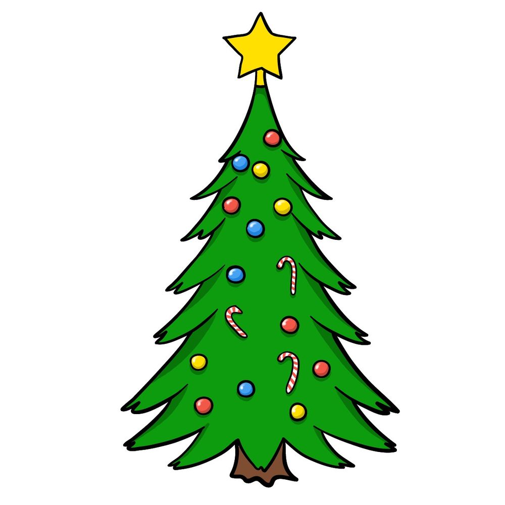 How to draw a Christmas Tree (easy)