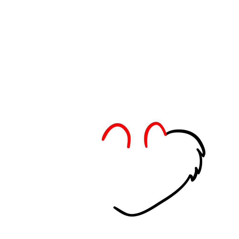 How to draw the Grinch's face - step 03
